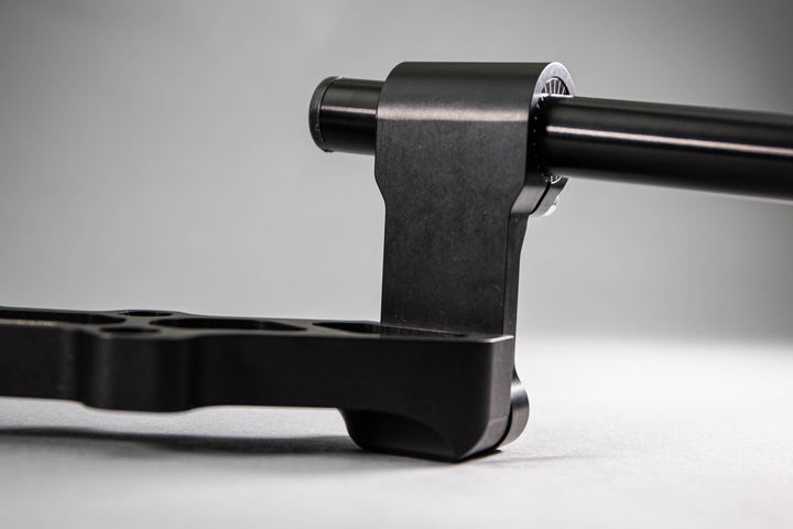 Woodcraft Adjustable Riser Clipon Adapter Plate w/ XL Black Bars Ducati Monster 696/796/1100 75mm Front Adjustable Rise
