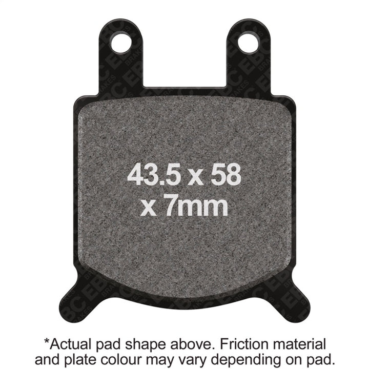 EBC GMA Calipers 2 Piston (small) Caliper Model B (CCI No. 09-996) Front Organic Brake Pads — FA76