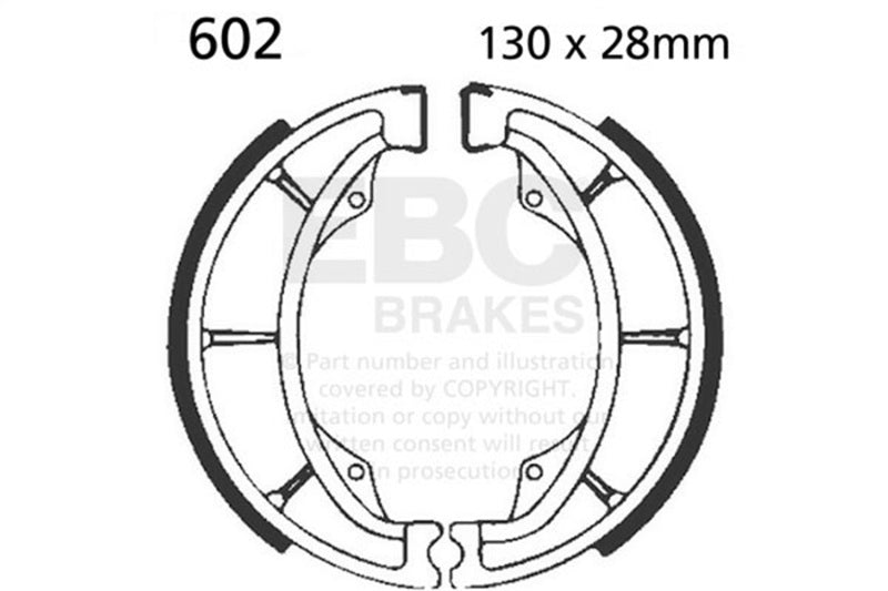 EBC 602 brake shoes — mfr catalog image