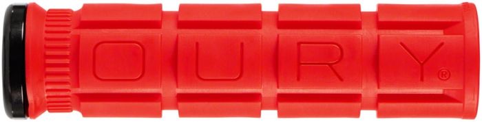 Oury Single-Clamp Lock-On Grips (Off-Road) — Red