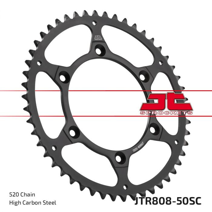 JT Sprockets Self-Cleaning Steel Rear Sprocket — JTR808.50SC (50T)