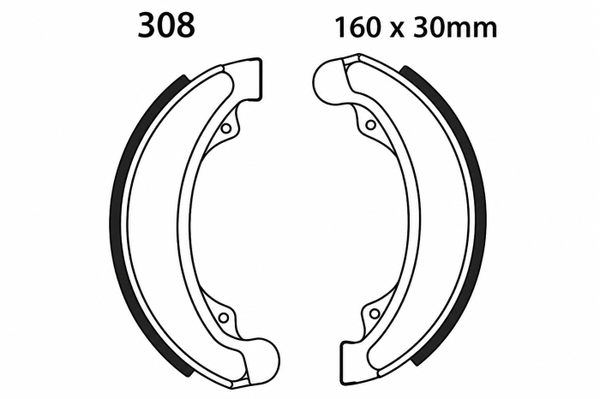 EBC Brake Shoe Set — 308
