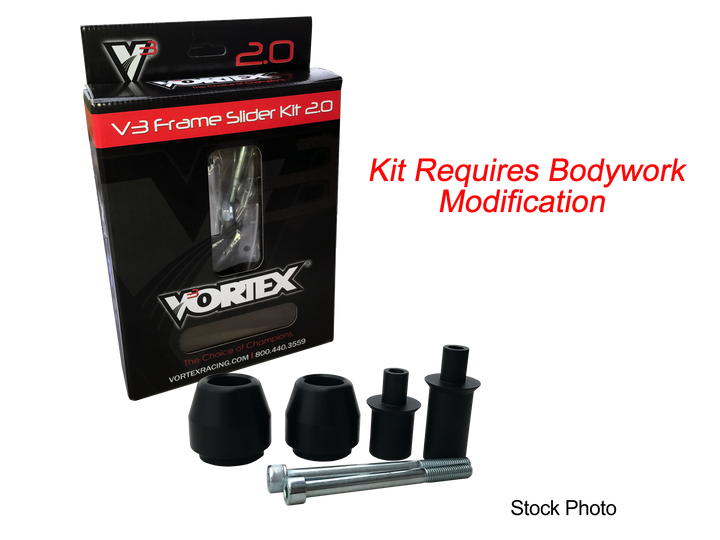 Vortex 08-10 Kawasaki ZX 10 R V3 2.0 Frame Slider Kit — No Cut (SR127)