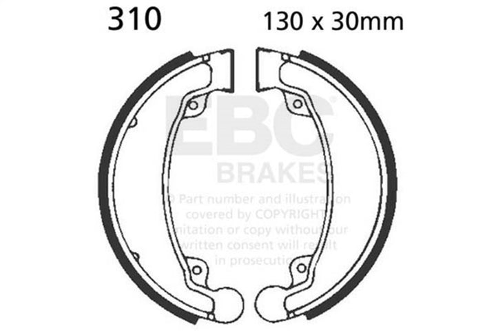 EBC 310 brake shoes — mfr catalog image