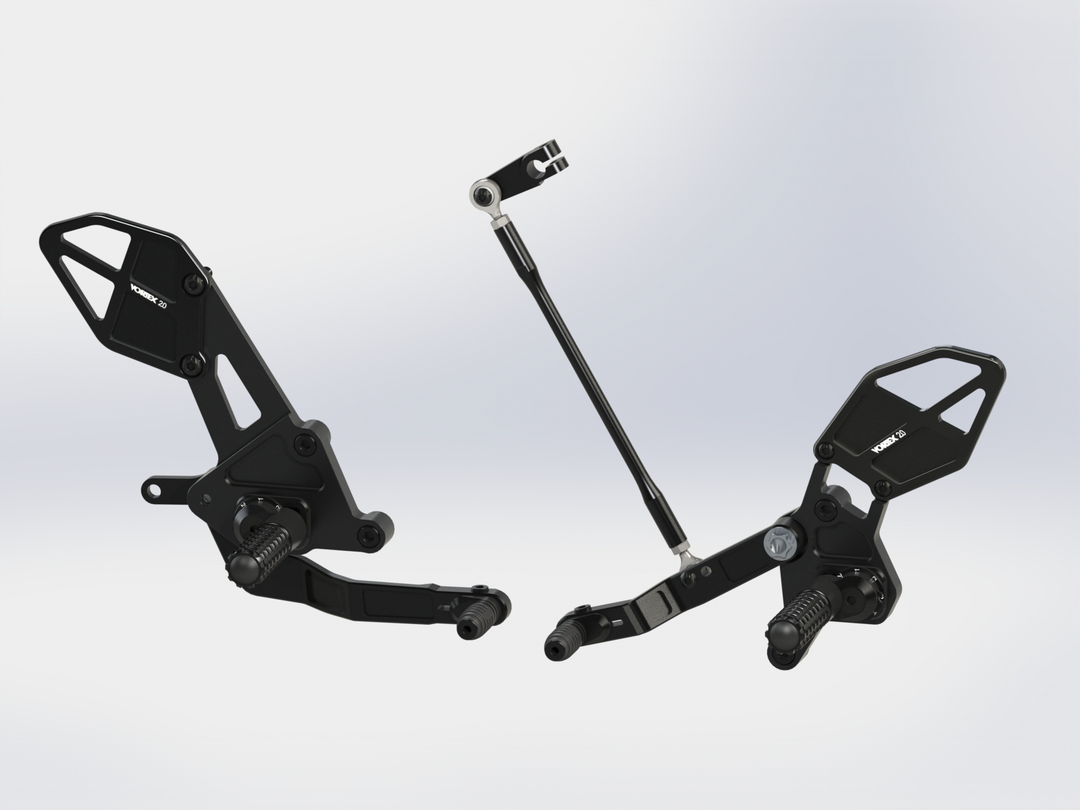 Vortex 15-17 Yamaha FZ-07,18-24 Yamaha MT-07 Rear Set — Black (RS651K)