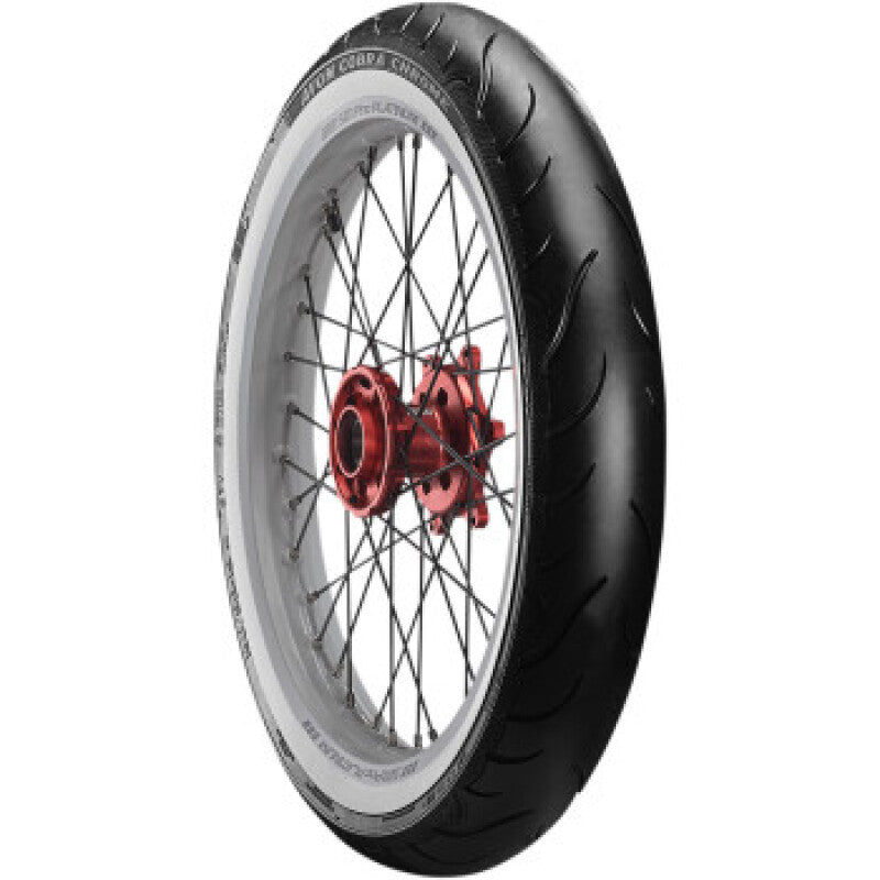 Avon Cobra Chrome White Sidewall — MH90-21 Front