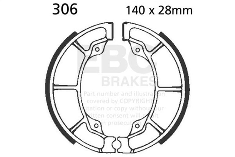 EBC 306 brake shoes — mfr catalog image