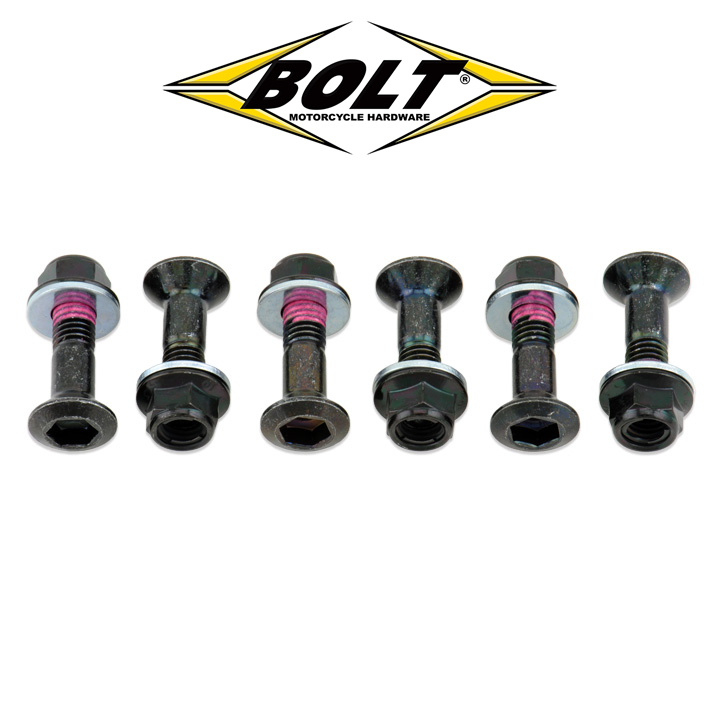 Bolt Hub-Savers Sprocket Bolt Kit, Black (6-Pack)