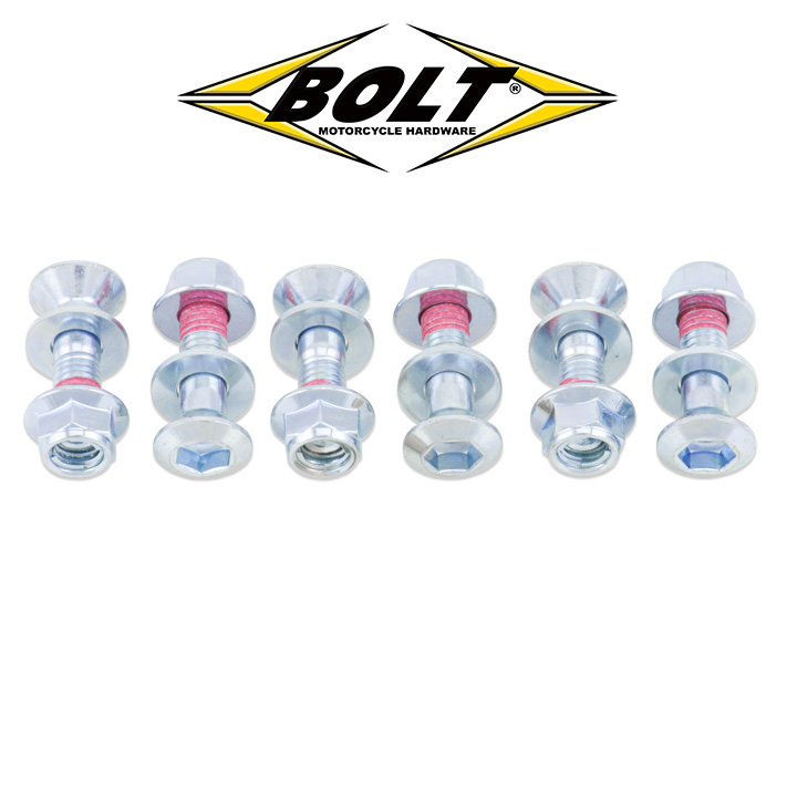 Bolt Hub-Savers Sprocket Bolt Kit, Silver (6-Pack)