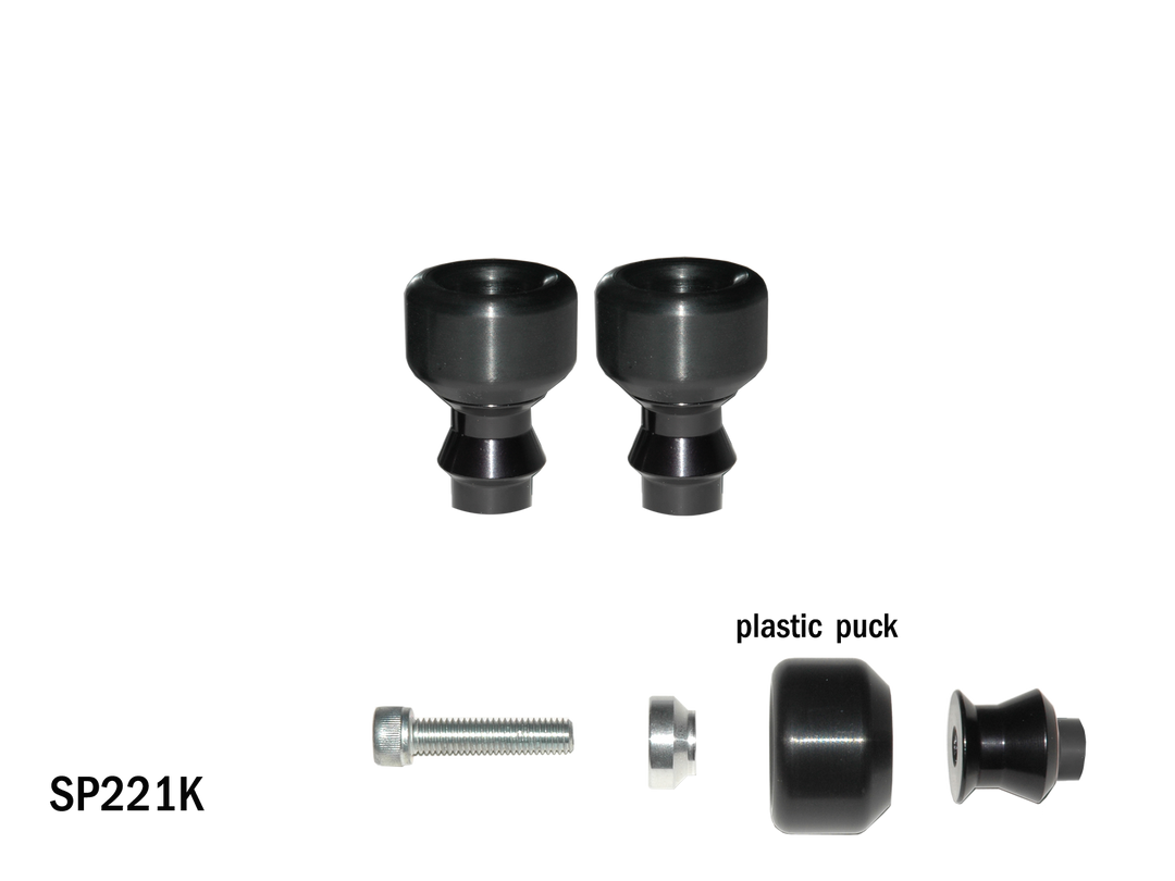 Vortex Swingarm Slider Spools with Spacer 8mm — Black (SP221K)