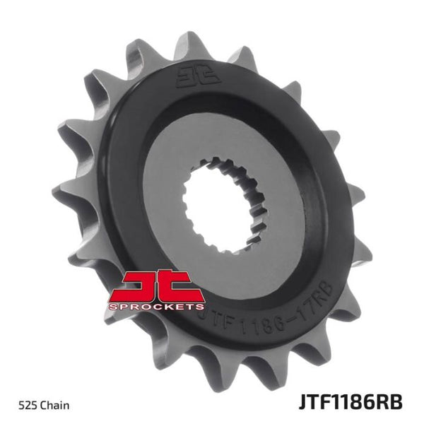 JT Sprockets 525 OE Type Rubber Cushioned Front Sprocket, 17T (JTF1186.17RB)
