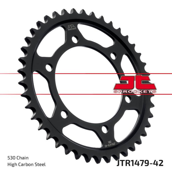 JT Sprockets 530 Steel Rear Sprocket, 42T (JTR1479.42ZBK)