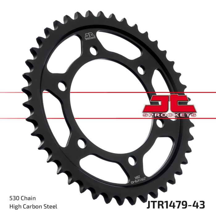 JT Sprockets Steel Rear Sprocket — JTR1479.43zbk (43T)