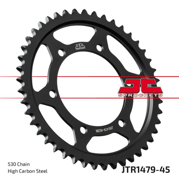 JT Sprockets 530 Steel Rear Sprocket, 45T (JTR1479.45ZBK)