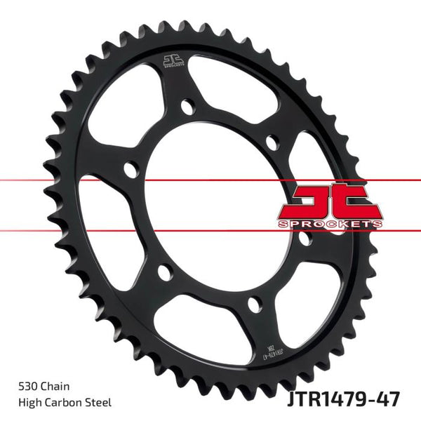 JT Sprockets Steel Rear Sprocket — JTR1479.47zbk (47T)
