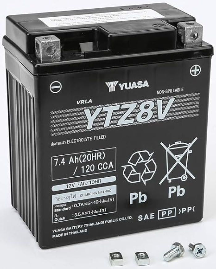 Yuasa YTZ8V Factory Activated — MF AGM Battery