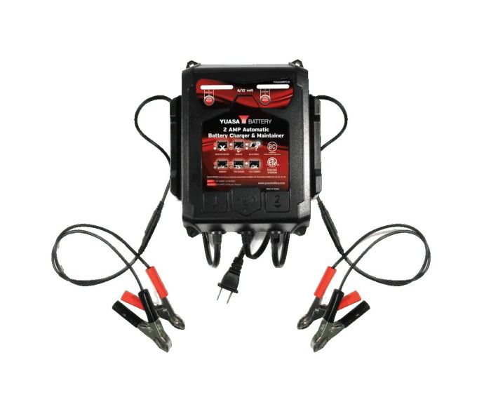 Yuasa 2 Amp Charger &amp; Maintainer Dual Bank (6/12V)