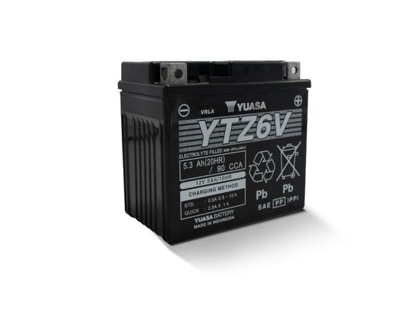 Yuasa YTZ6V Factory Activated AGM Battery