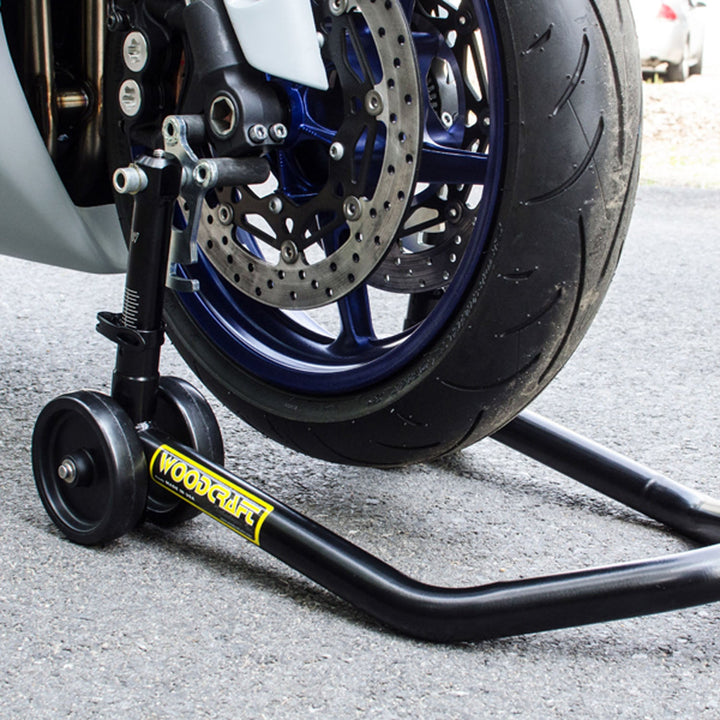 Woodcraft Adjustable Front Under Fork Stand - Dual Radial Mounted Calipers