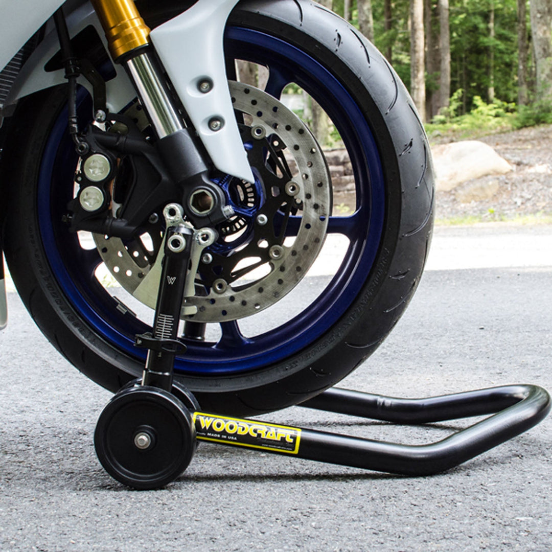 Woodcraft Adjustable Front Under Fork Stand - Dual Radial Mounted Calipers