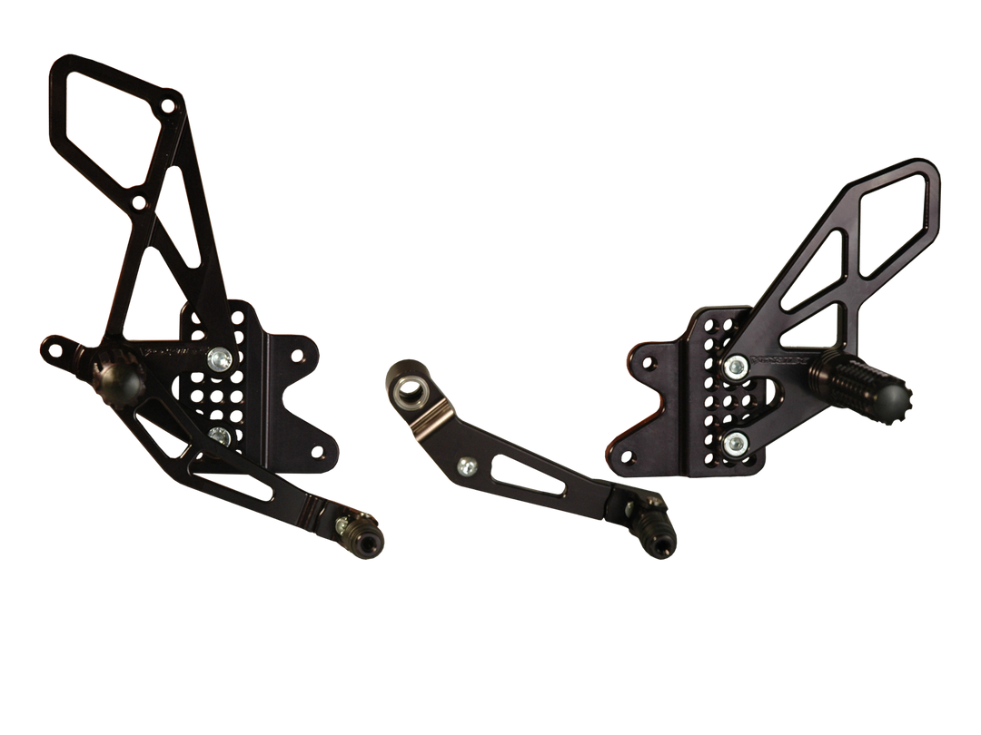Vortex 6-10 Suzuki GSX-R600, GSX-R750 Rear Set — Black (RS553K)