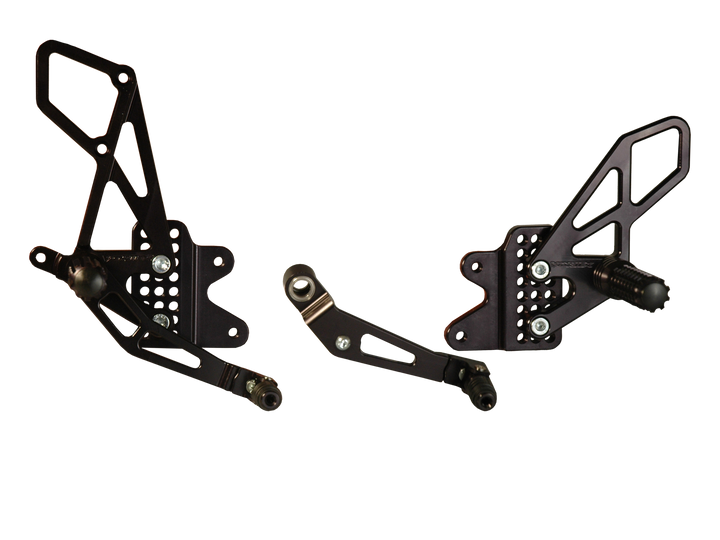 Vortex 6-10 Suzuki GSX-R600, GSX-R750 Rear Set — Black (RS553K)