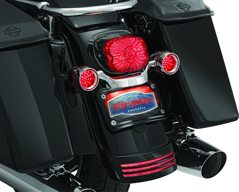 Kuryakyn Curved License Plate Mount Black (3149)