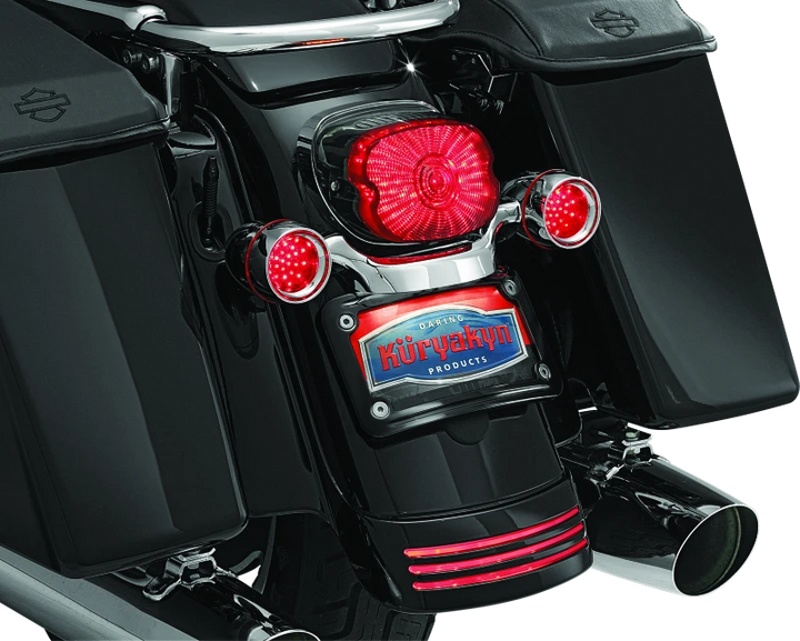 Kuryakyn Curved License Plate Mount Black (3149)
