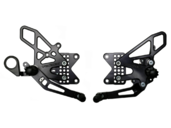 Vortex 09-14 BMW S1000RR,-14 S1000XR Adjustable Rearsets — Black (RS188K)