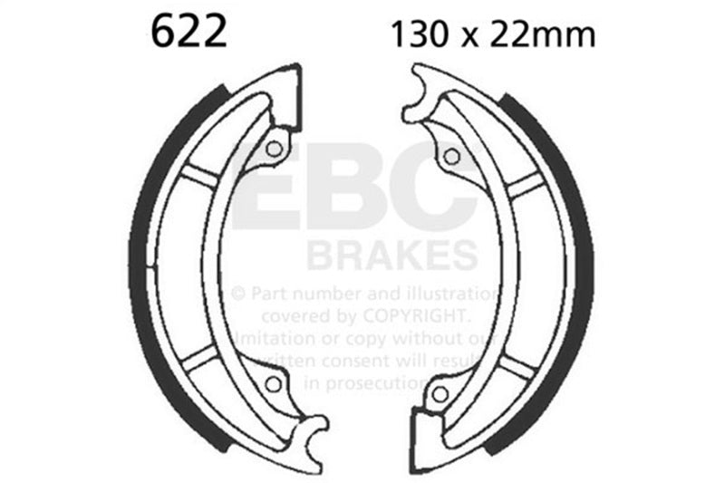 EBC 1984 Suzuki RM 125 E Front Brake Shoe — 622