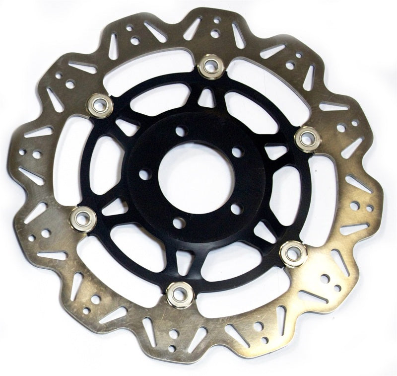 EBC 90-92 Kawasaki ZR 550 Zephyr Front Left/Right Vee Floating Black Rotor — VR4008BLK