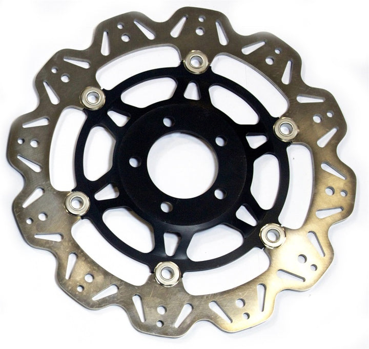 EBC 90-92 Kawasaki ZR 550 Zephyr Front Left/Right Vee Floating Black Rotor — VR4008BLK