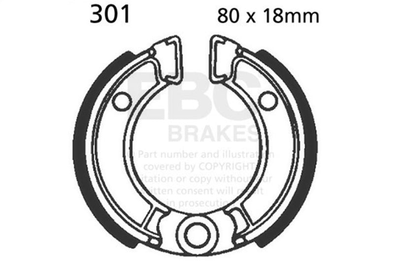 EBC 301 brake shoes — mfr catalog image