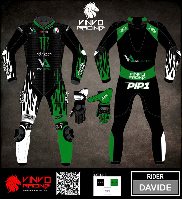 Custom Kangaroo Leather Race Suit