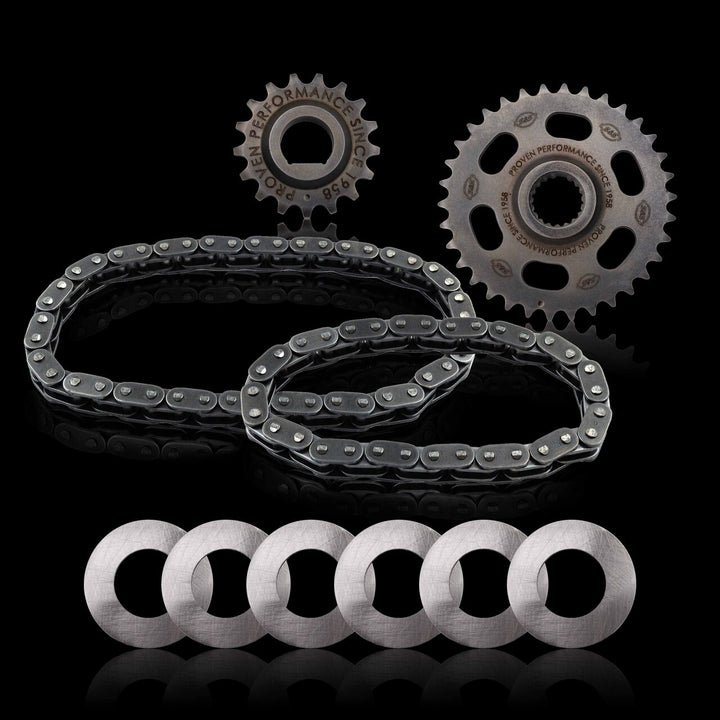 S&amp;S Cycle 07-17 BT Camshaft Chain Drive Kit - Incl. Chain, Sprockets, &amp; Shims