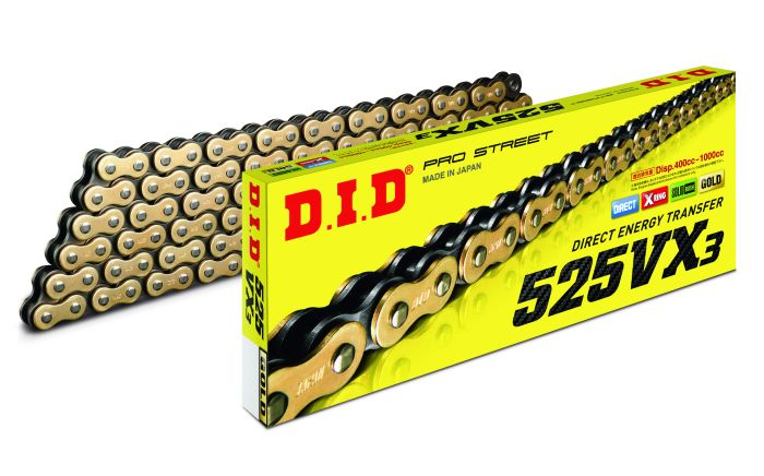 D.I.D VX3 X-Ring Chain — 525VX3G106FB (525 pitch, 106 links)