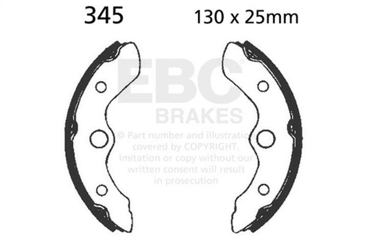 EBC 345 brake shoes — mfr catalog image