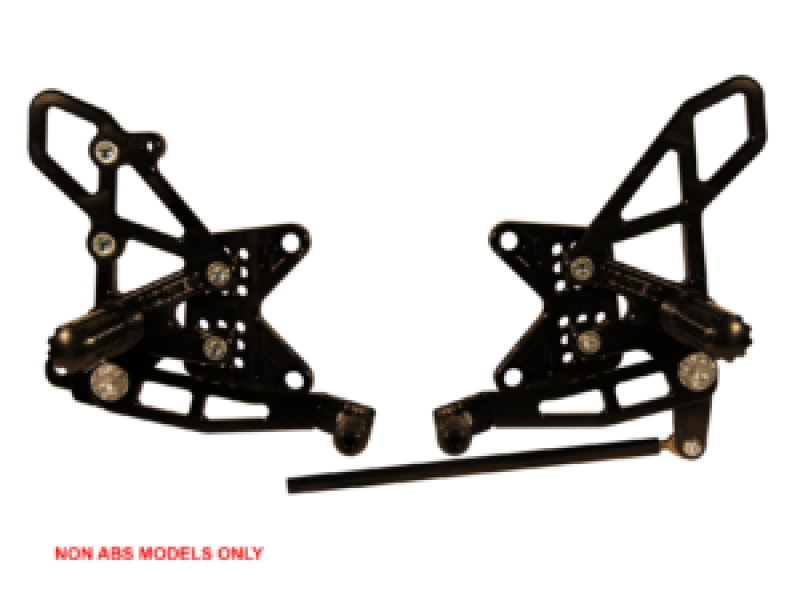 Vortex 11-15 Kawasaki ZX-10R Ninja ZX1000 Rear Set — Black (RS411K)