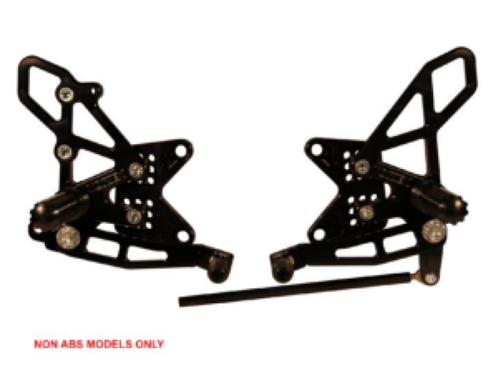 Vortex 11-15 Kawasaki ZX-10R Ninja ZX1000 Rear Set — Black (RS411K)