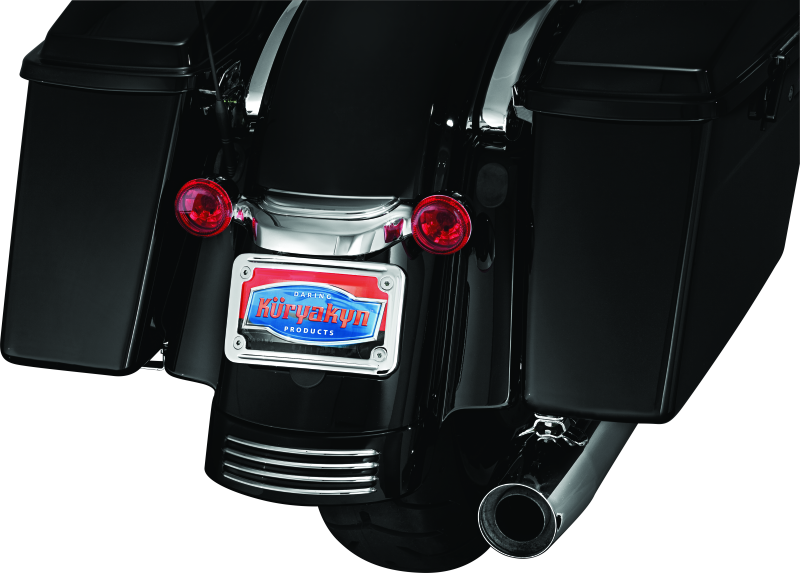 Kuryakyn Curved License Plate Mount Chrome (3157)