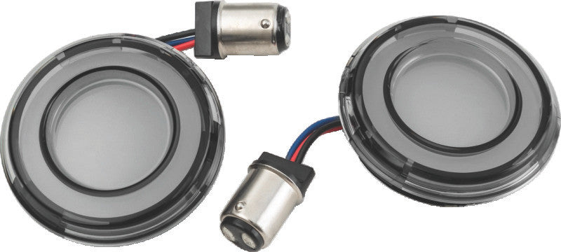 Kuryakyn Tracer LED Front Turn Signal Inserts, White/Amber Light