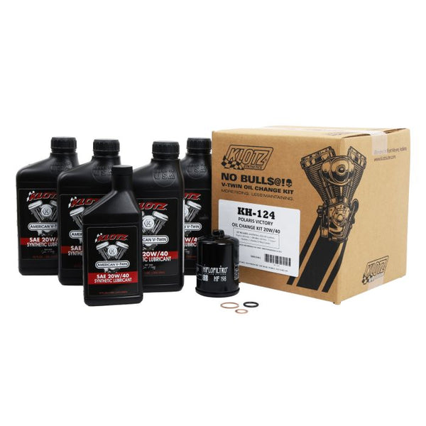Klotz Oil Change Kit - Victory, Synthetic Oil Service Kit (5-1/2 qt) (KH-124)