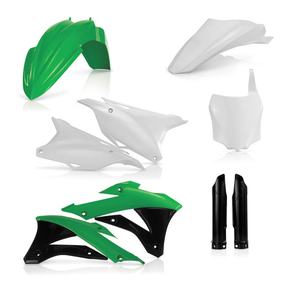Acerbis 14-21 Kawasaki KX85/100 Full Plastic Kit - Green/White/Black Original 14
