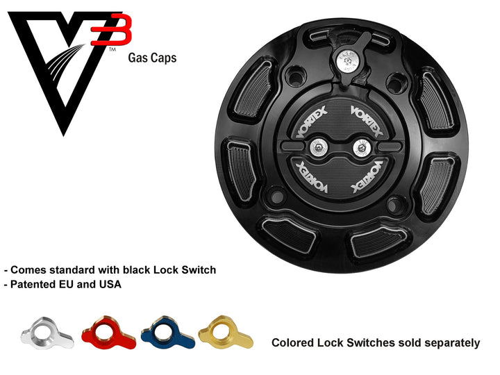 Vortex V3 Fuel Cap Kawasaki — Black (GC440K)