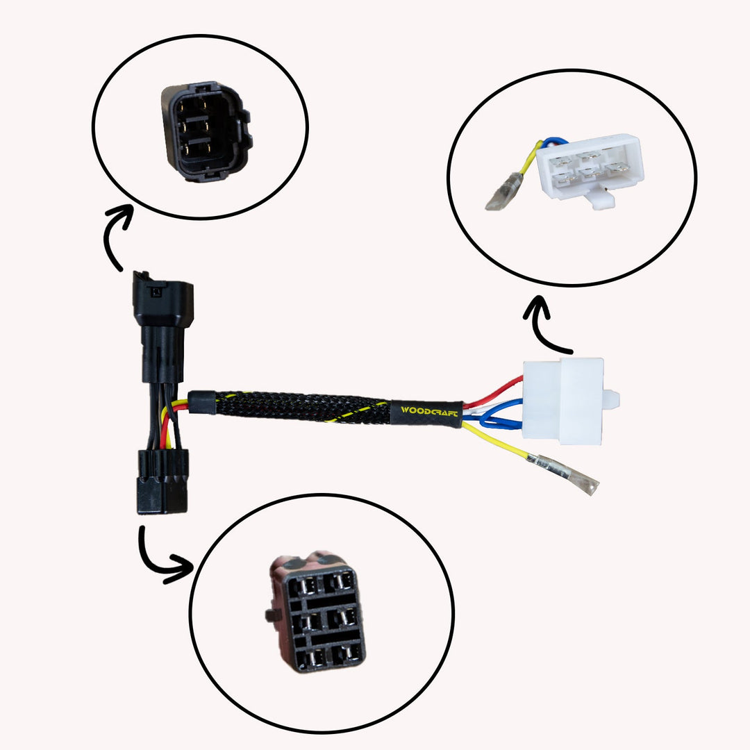 Woodcraft 2000-01 ZX12R Keyswitch Elimination Harness