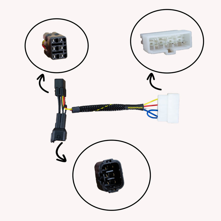 Woodcraft 2002-06 Kawasaki ZX12R Keyswitch Elimination Harness