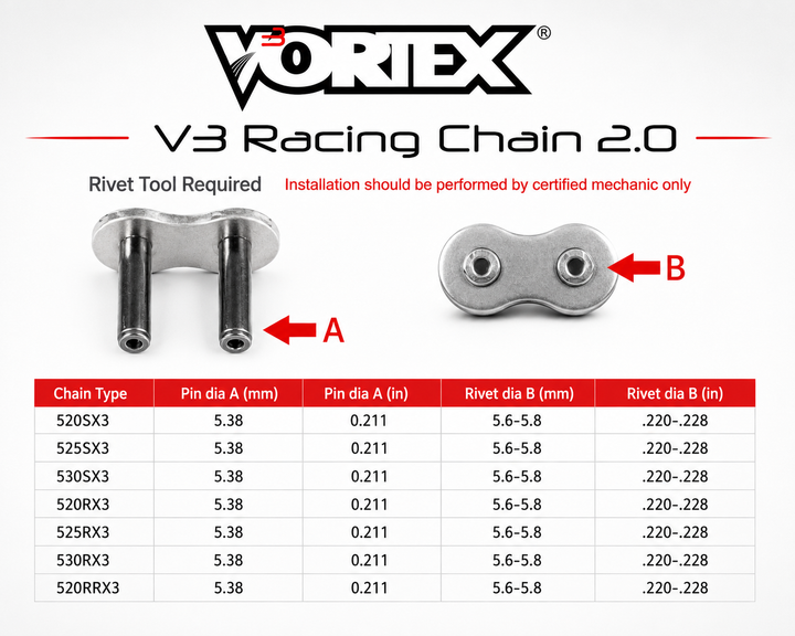 Vortex V3 2.0 Chain and Sprocket Kit — Kawasaki Z1000 09-09 — OEM 525
