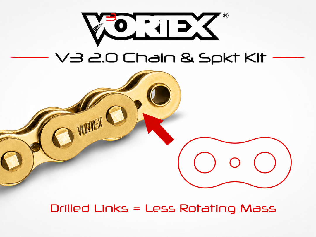 Vortex V3 2.0 Chain and Sprocket Kit — Yamaha YZF-R6 S 06-09 — 525 Conversion