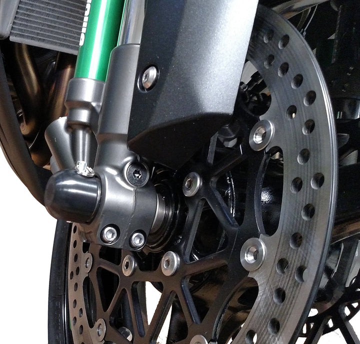 Woodcraft Kawasaki ZX10R, H2, 2005-12 ZX6 Front Axle Sliders
