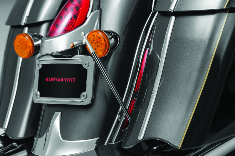 Kuryakyn Billet Antenna Round/Grooved Black &amp; Raw